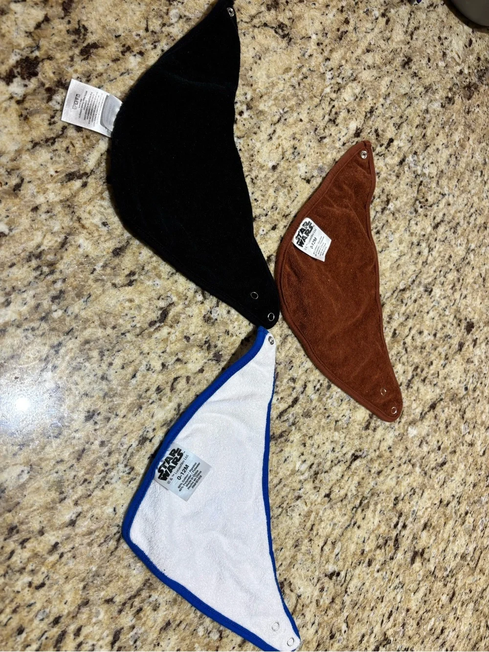 Star Wars Black Blue Brown Character Bandana Bibs